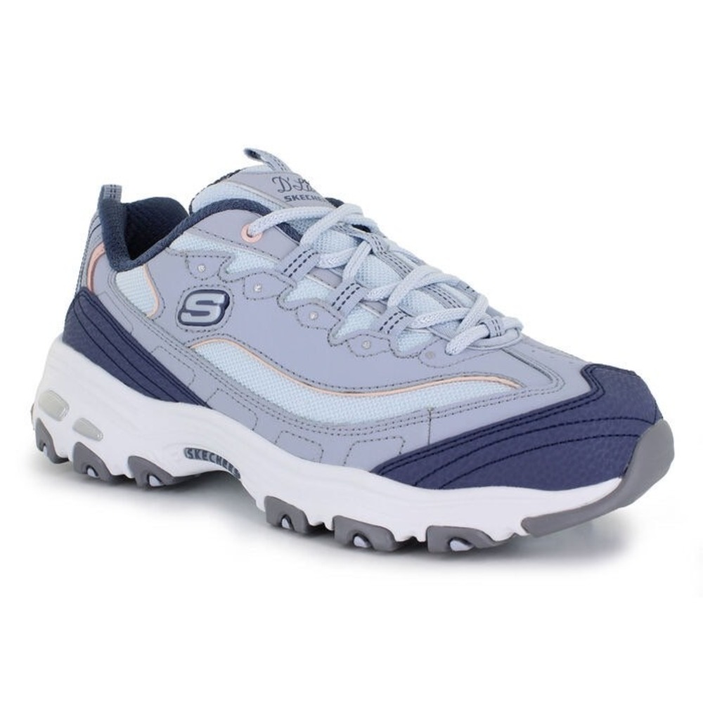 Skechers DLites Popular Vote 150241 Womens Sz 9 Light Blue Multi Sneakers